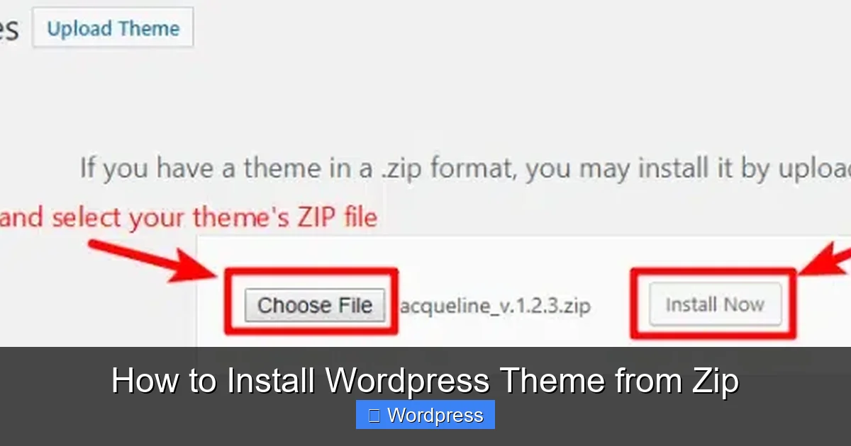How to Install WordPress Theme from Zip
