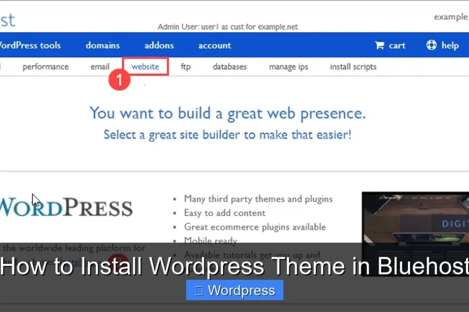 How to Install Wordpress Theme in Bluehost