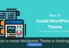 How to Install WordPress Theme in Hostinger