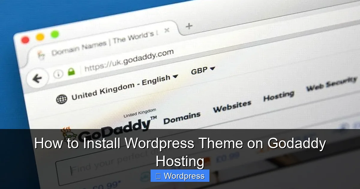 How to Install WordPress Theme on Godaddy Hosting