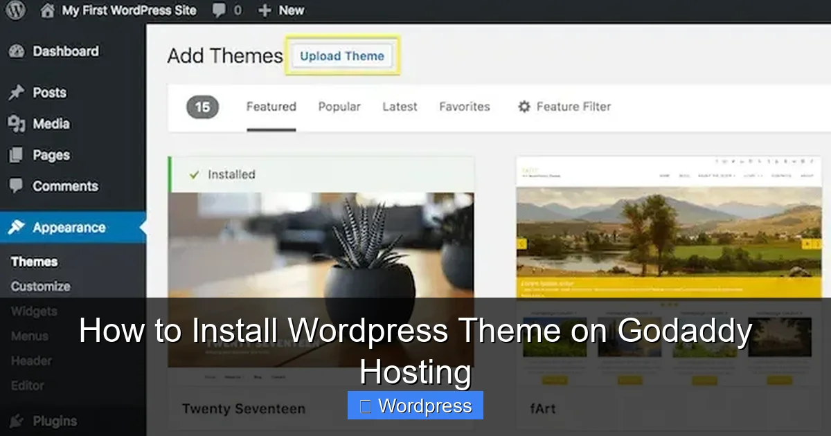 How to Install WordPress Theme on Godaddy Hosting