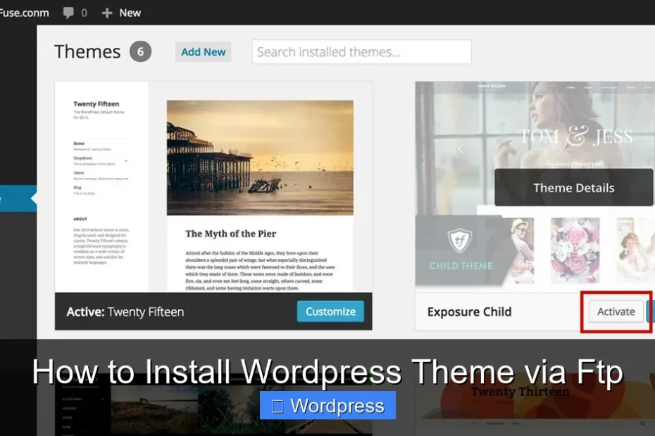 How to Install Wordpress Theme via Ftp