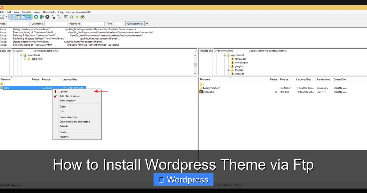 How to Install WordPress Theme via Ftp