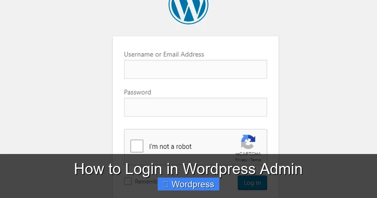 How to Login in WordPress Admin