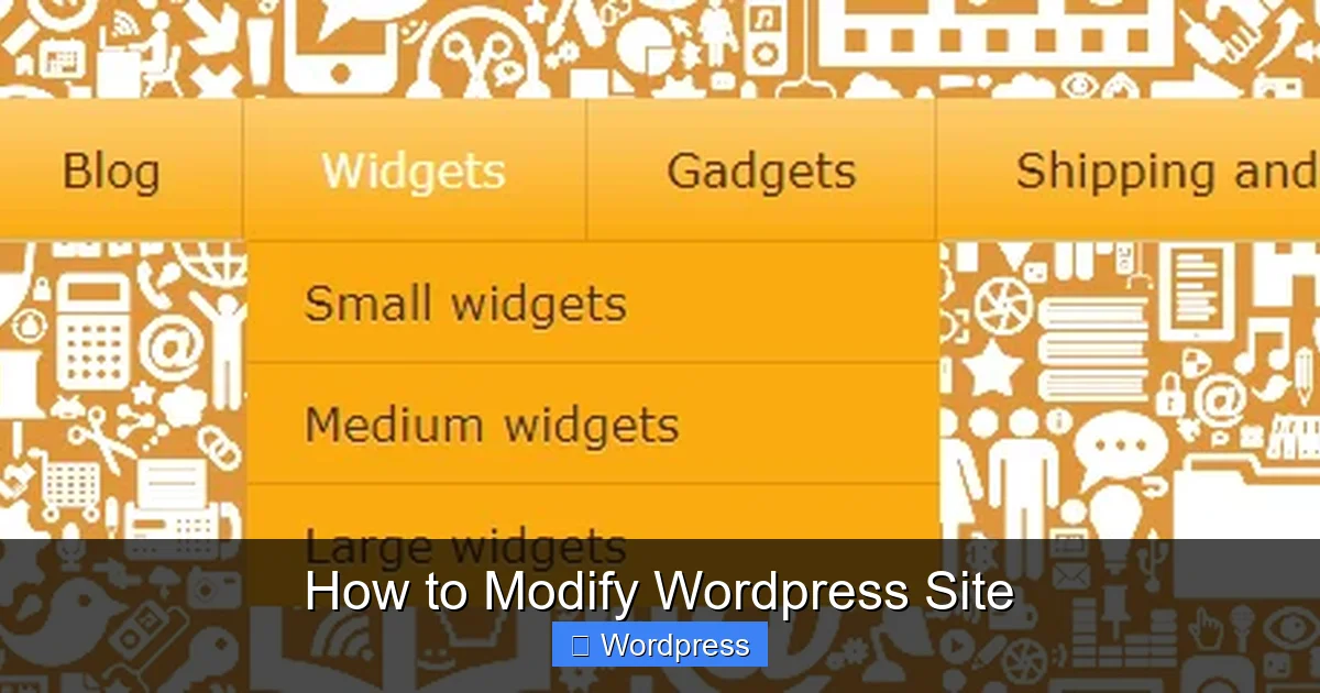 How to Modify WordPress Site