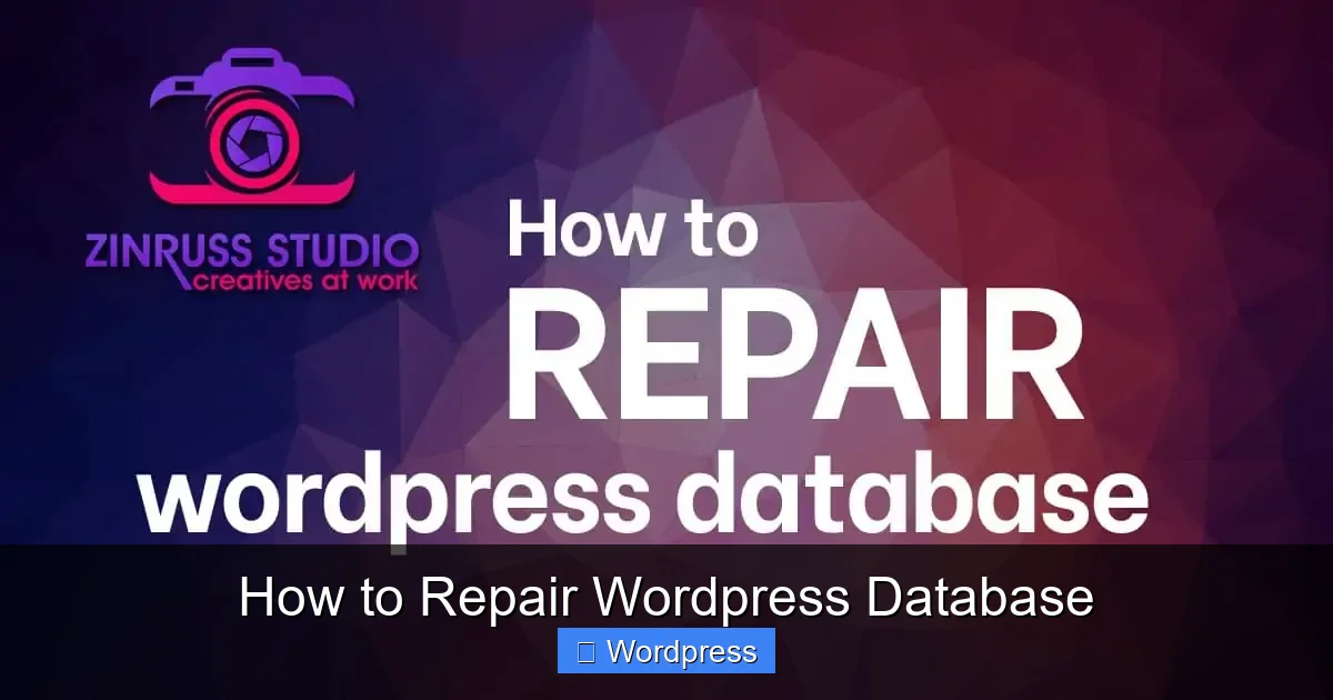 How to Repair WordPress Database
