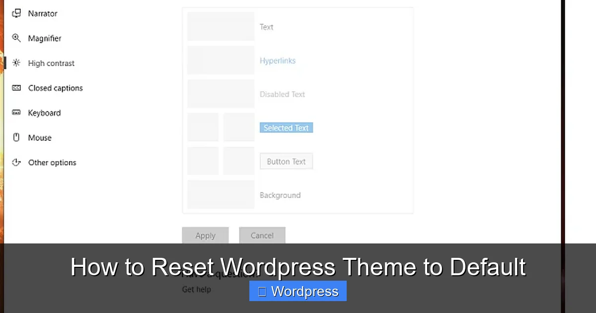 How to Reset WordPress Theme to Default