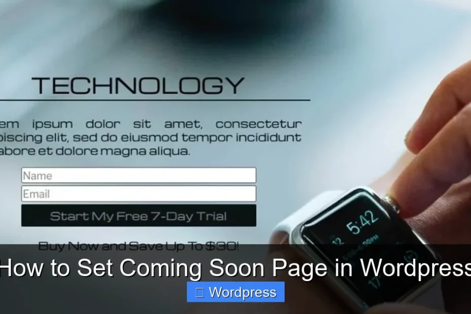 How to Set Coming Soon Page in Wordpress