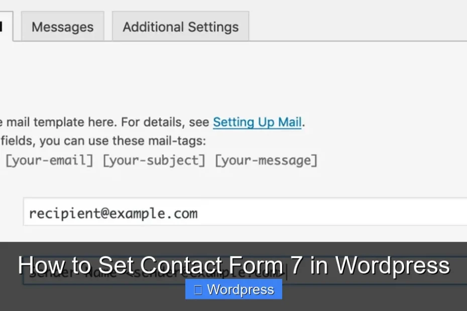 How to Set Contact Form 7 in Wordpress