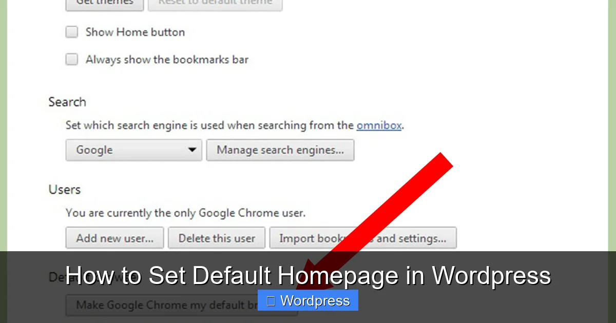 How to Set Default Homepage in WordPress