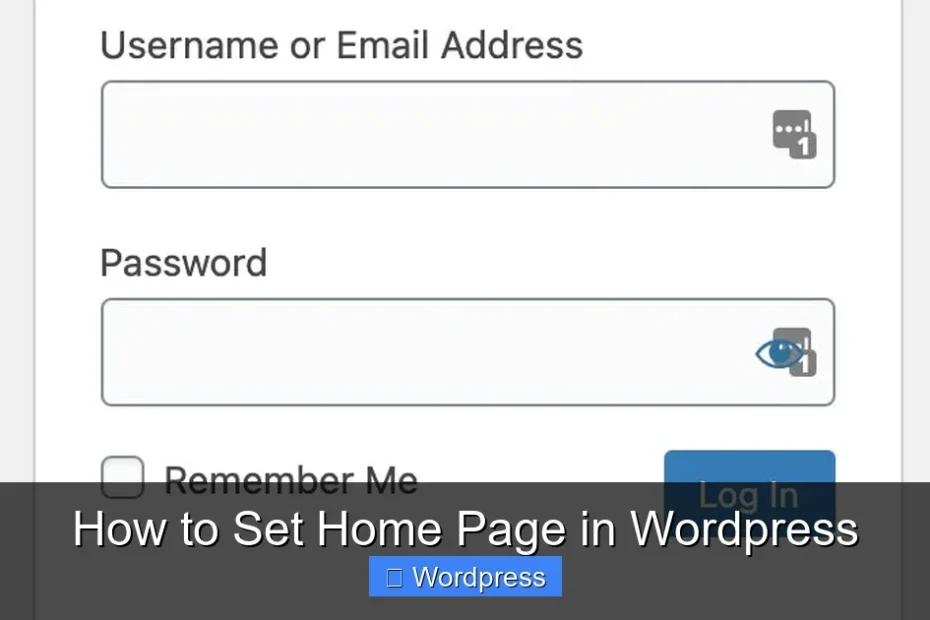 How to Set Home Page in Wordpress