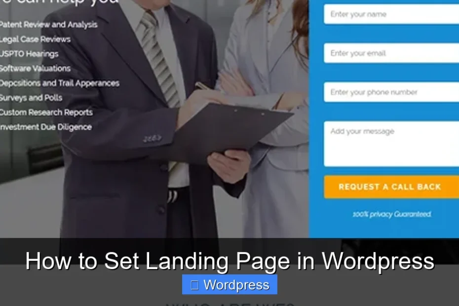 How to Set Landing Page in Wordpress