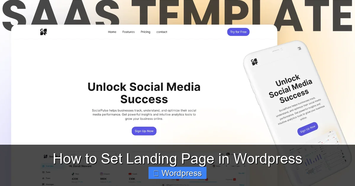 How to Set Landing Page in WordPress