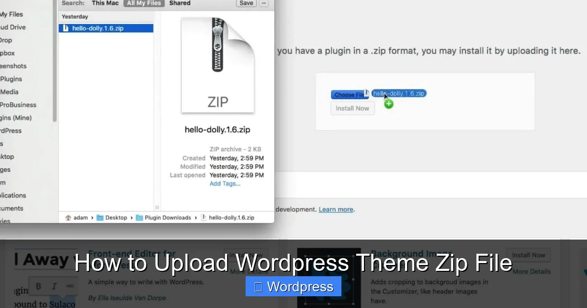 How to Upload WordPress Theme Zip File