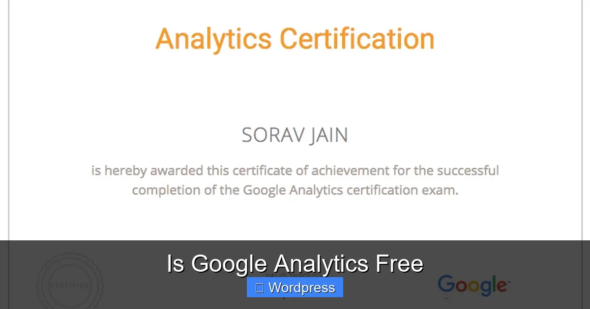 Is Google Analytics Free