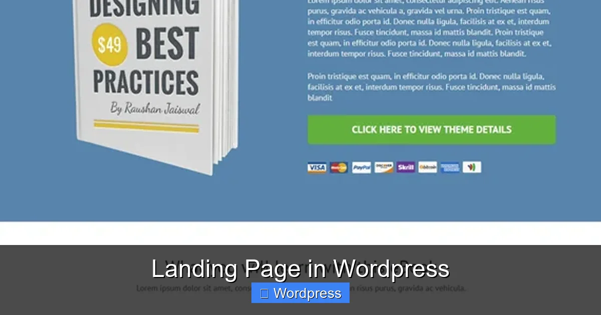 Landing Page in WordPress