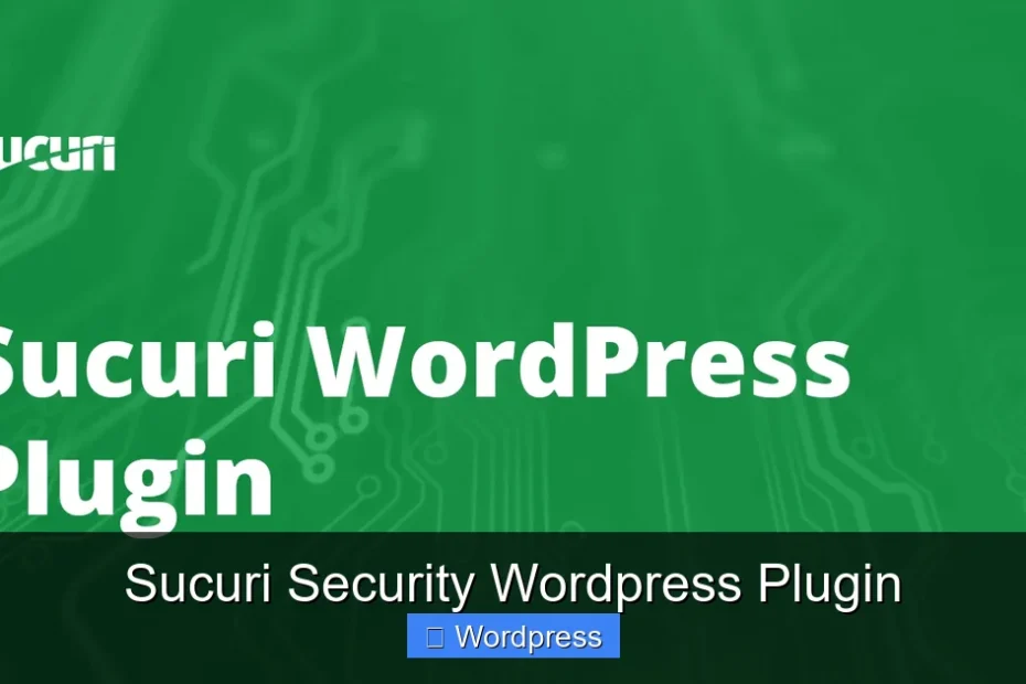 Sucuri Security Wordpress Plugin