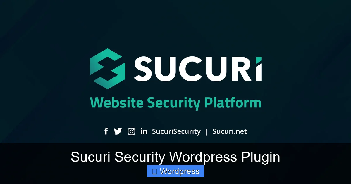 Sucuri Security WordPress Plugin