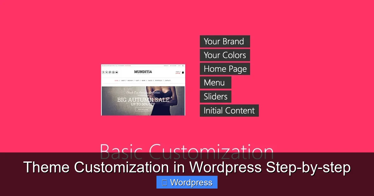 Theme Customization in WordPress Step-by-step