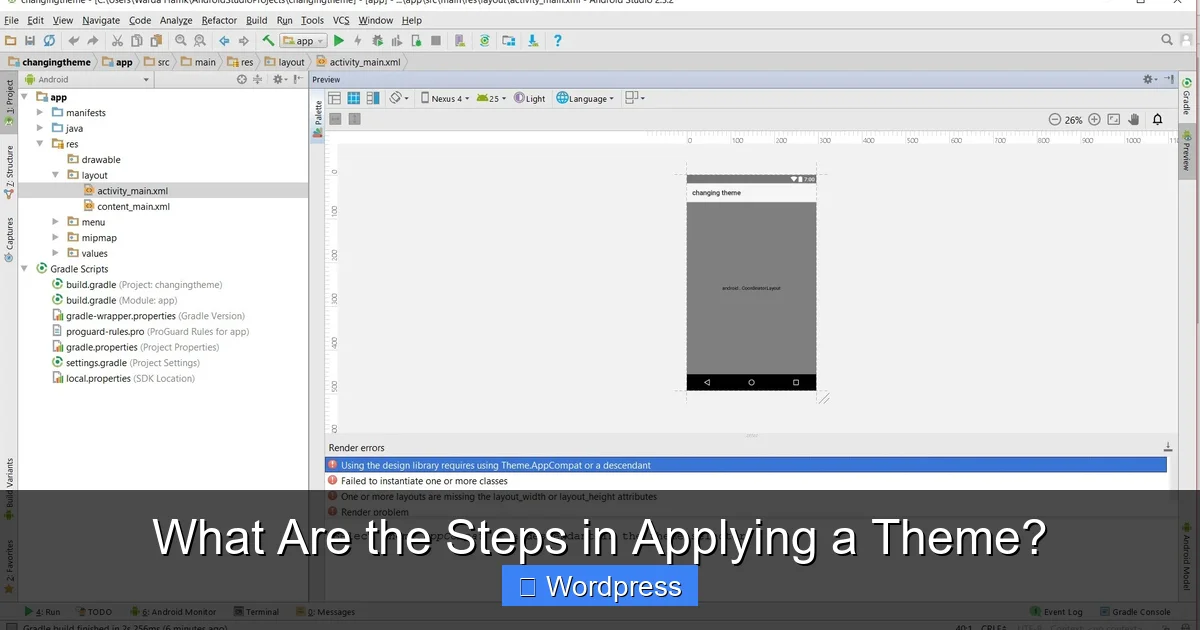 What Are the Steps in Applying a Theme?