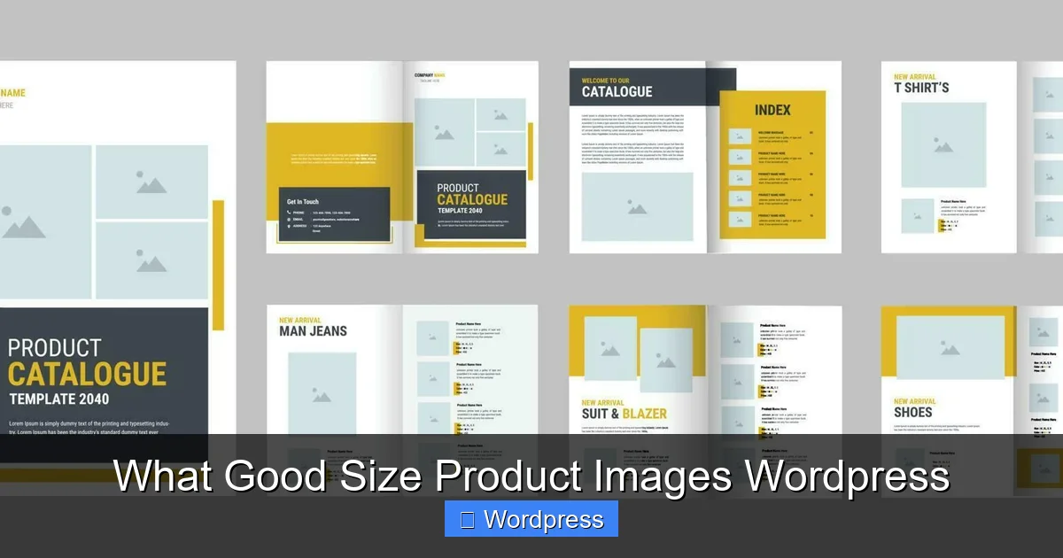 What Good Size Product Images WordPress