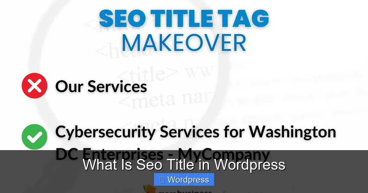 What Is Seo Title in WordPress