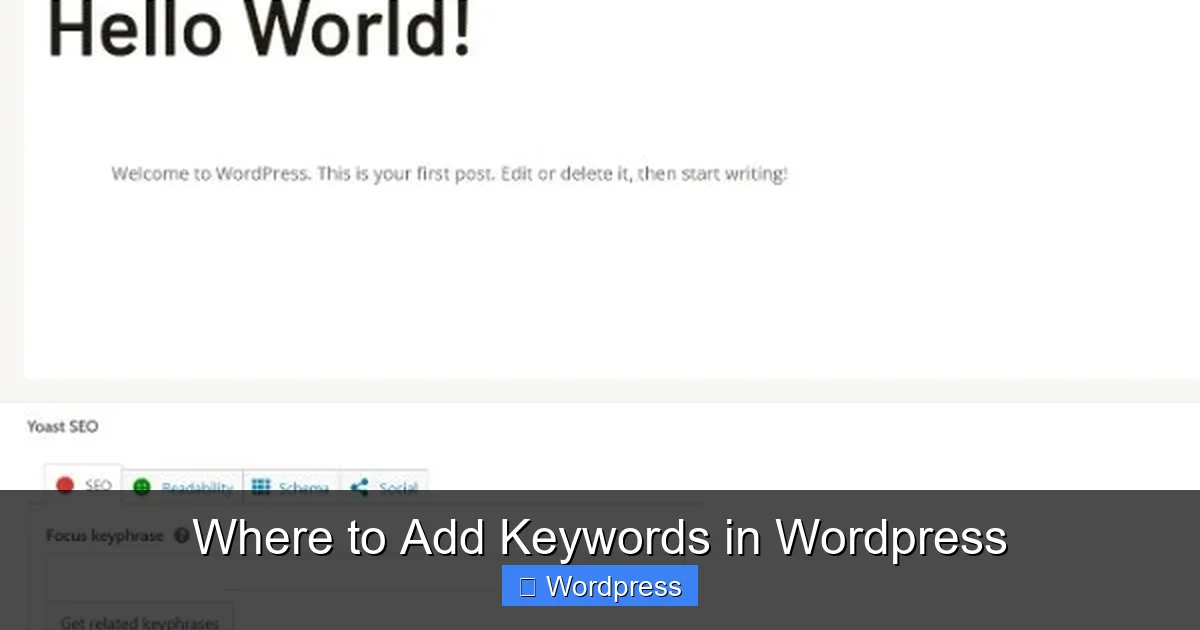Where to Add Keywords in WordPress
