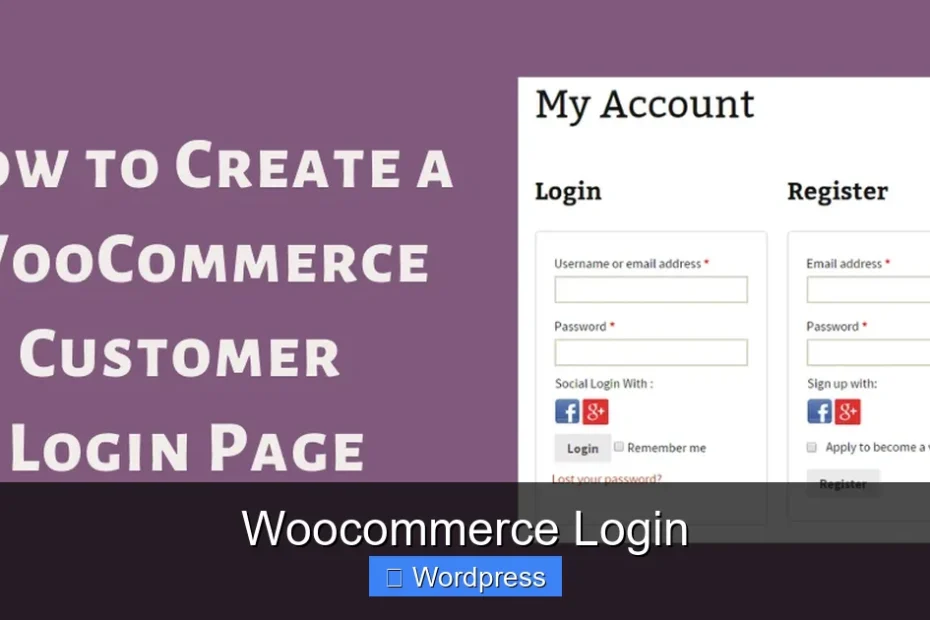 Woocommerce Login