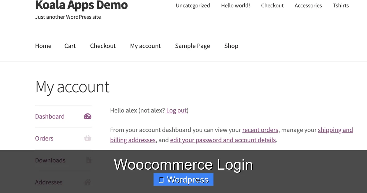 Woocommerce Login