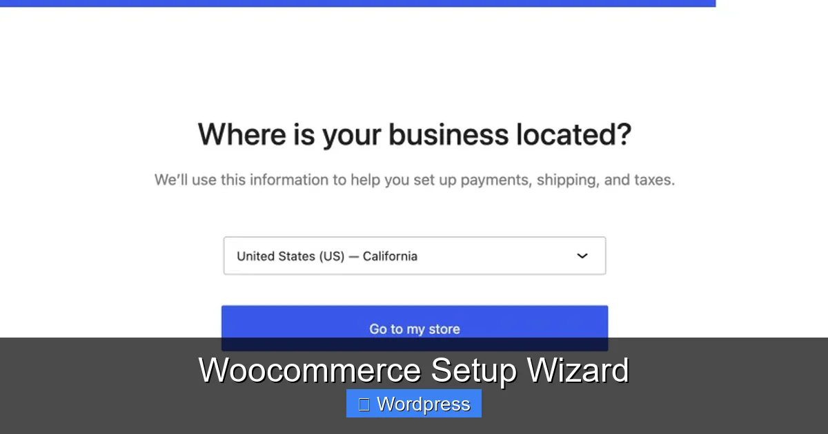 Woocommerce Setup Wizard