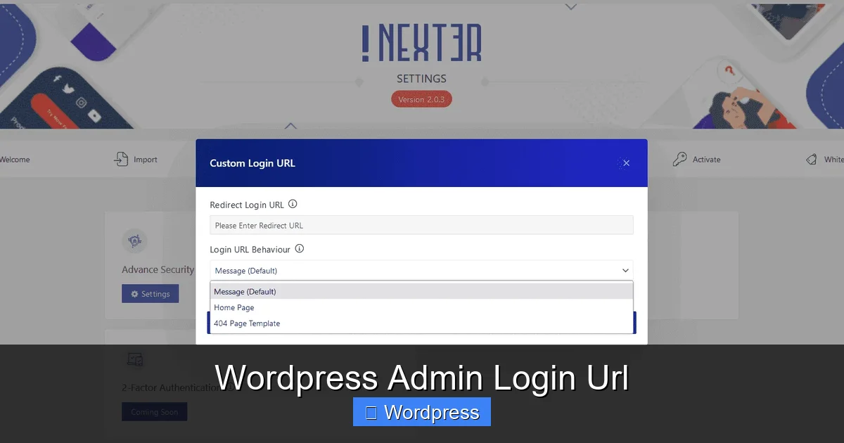 Wordpress Admin Login Url