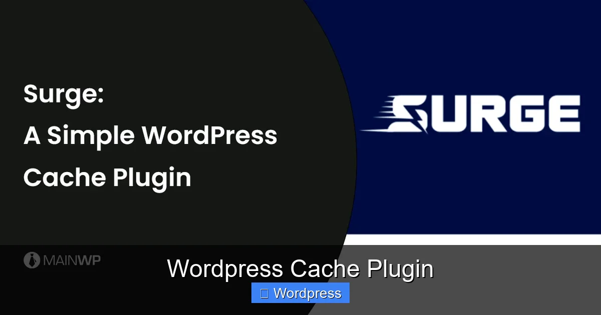Wordpress Cache Plugin