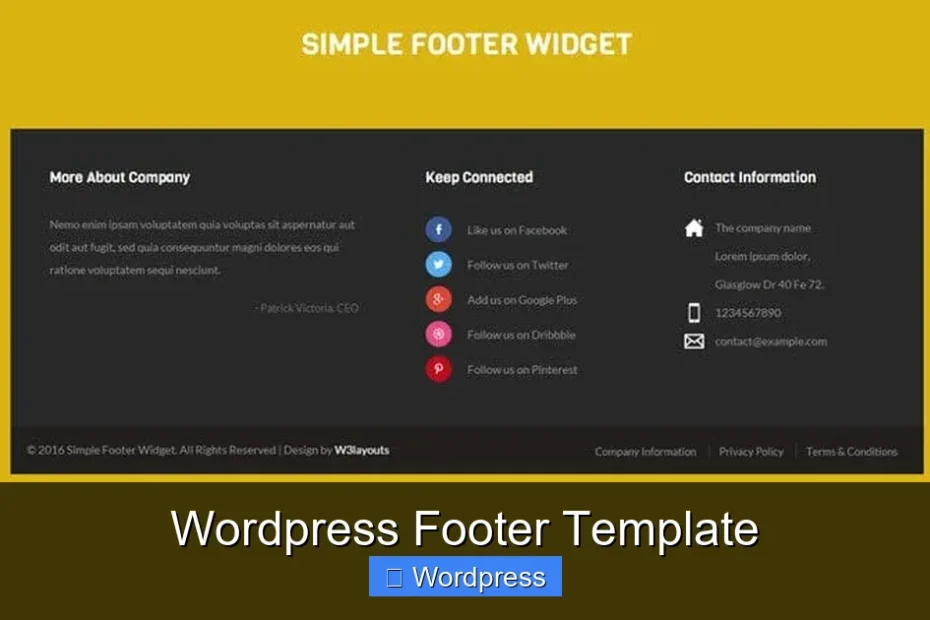 Wordpress Footer Template
