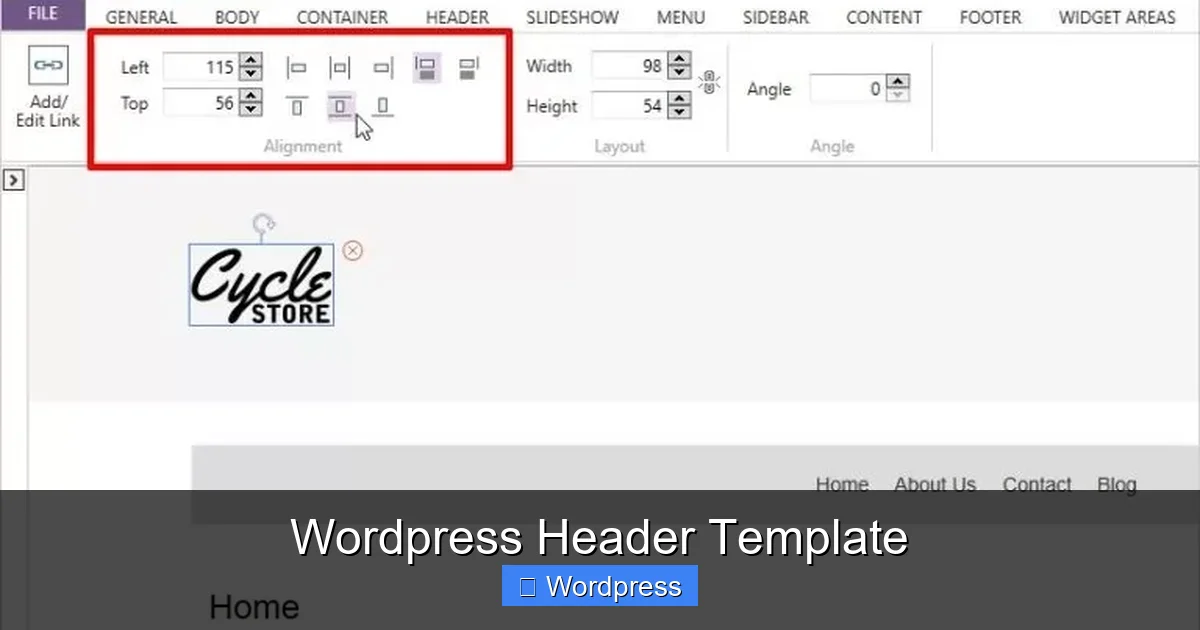 Wordpress Header Template