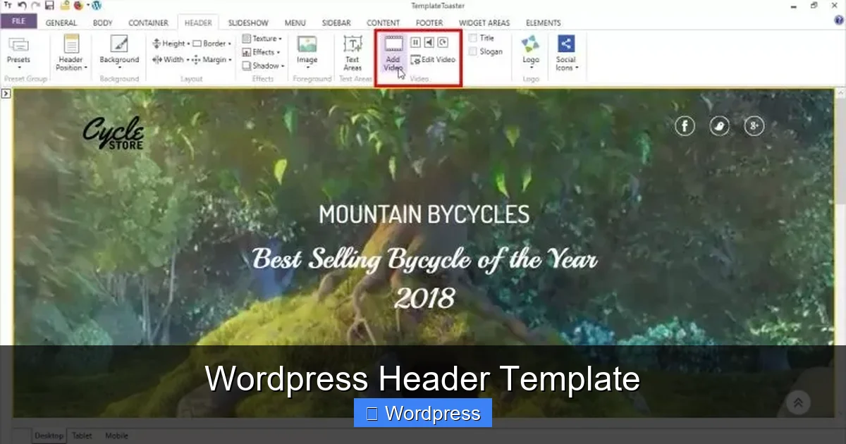 Wordpress Header Template