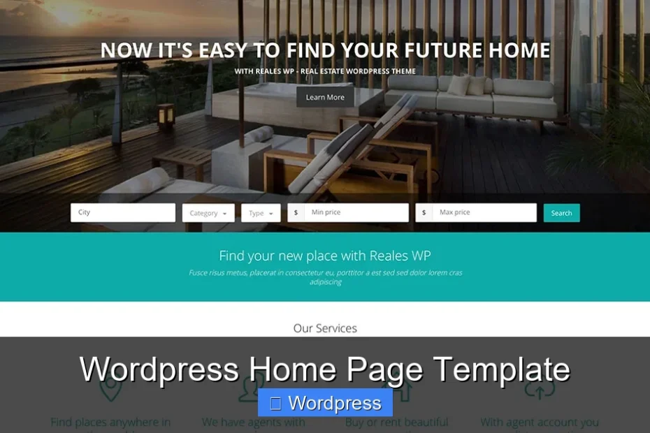 Wordpress Home Page Template