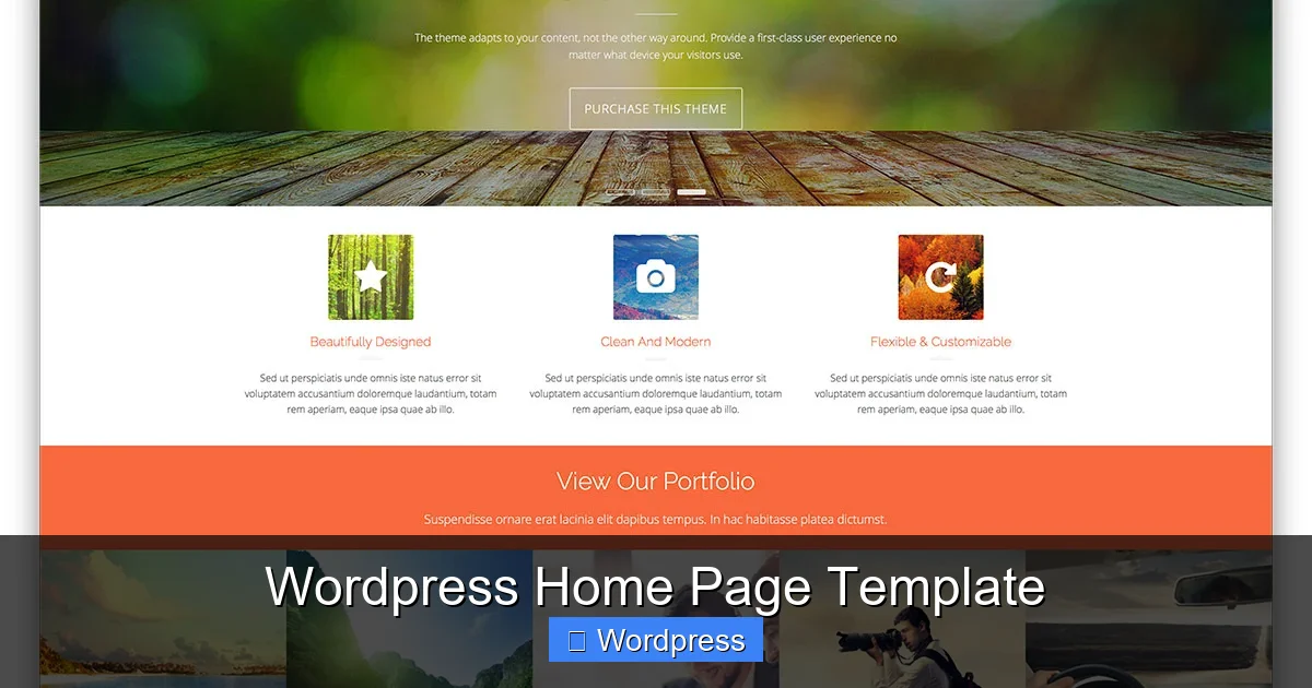 Wordpress Home Page Template