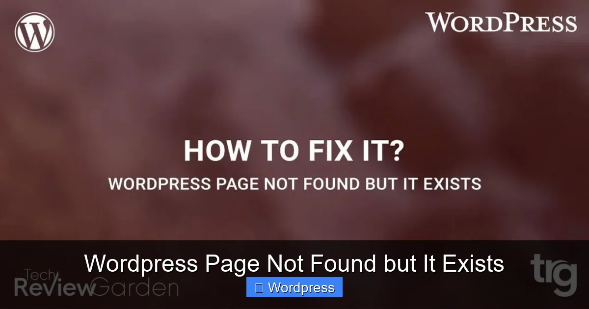 Wordpress Page Not Found but It Exists
