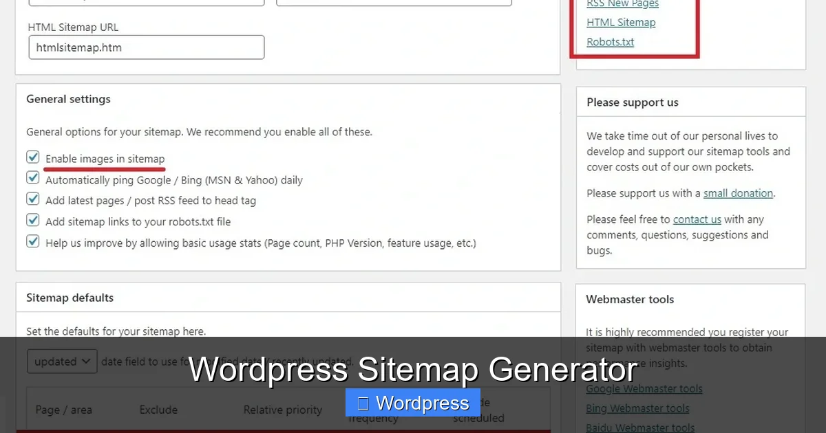 Wordpress Sitemap Generator
